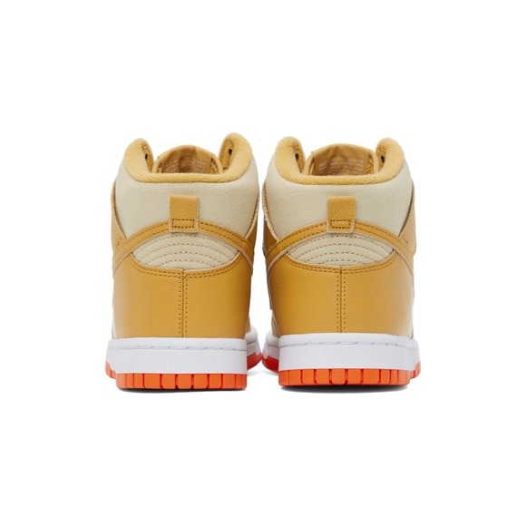 Nike Dunk Hi Retro PRM Shoes Wheat Team Gold White DV7215-700 Men's Sizes NEW 11 - Picture 6 of 7